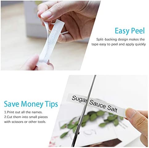 Samshion M-K231s Compatible with Brother P Touch M Tape 12mm 0.47 White M-231 MK231 M-231 M-K231 Label Maker Refill for Brother Ptouch PT-65 PT-M95 PT-90 PT-80 PT-70BM PT-45, 6 Pack, 26.2 Feet