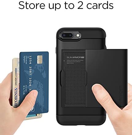 Spigen Slim Armor CS Designed for iPhone 8 Plus Case (2017) / Designed for iPhone 7 Plus Case (2016) - Black