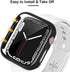 8 Pack Apple Watch 45mm Case, Wiki VALLEY Ultra-Thin Cover (No Screen Protector) Compatible with Apple Watch Series 8/7 45mm, iWatch 8/7 Hollow Protective Hard PC Bumper Case Face Cover Accessories