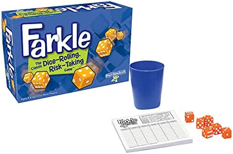 Farkle — Classic Dice-Rolling, Risk-Taking Game — Comes with Dice-Rolling Cup — Family Fun Game Night — Ages 8+