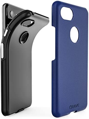 Crave Dual Guard for Google Pixel 3 XL Case, Shockproof Protection Dual Layer Case for Google Pixel 3 XL - Navy