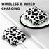 MOLOVA Airpod Case Soft Silicone Flexible Skin Cow Print Airpods Case Cover for Apple AirPods 2&1 Cute for Girls with Keychain (Cow)