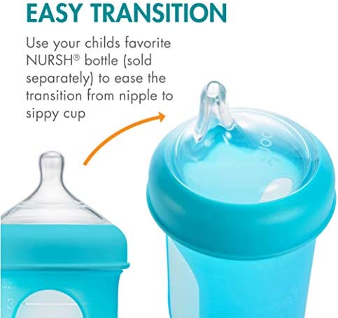 Boon NURSH Silicone Sippy Cup Lid, 6 Months and up (Pack of 3)