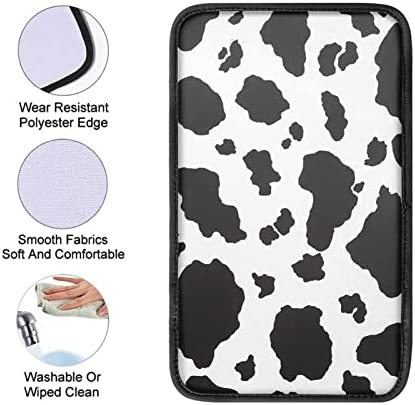 Dreaweet Stylish Cow Print Auto Center Console Pad,Car Armrest Pad Car Armrest Seat Box Cover Protector for Most Vehicle, SUV, Truck, Car