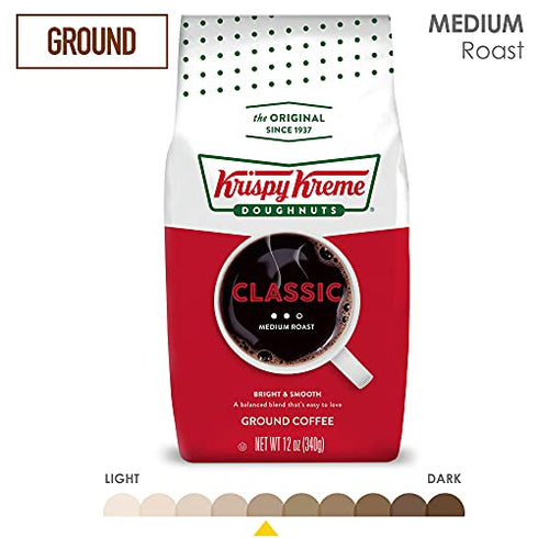 Krispy Kreme Classic, Ground Coffee, Medium Roast, Bagged 12 oz