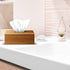 Rectangular Bamboo Tissue Box Cover, Water Resistant Wooden Facial Tissue Box for Bathroom, Office Desk, Nightstand 27 X 15.5 X 11.5 cm