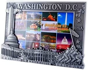 Washington DC Picture Frame - Silver, (Fits 4X6 picture), Washington D.C. Souvenirs, Washington DC Gifts