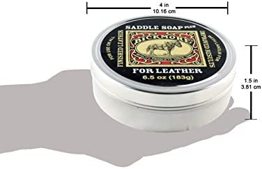 Bickmore Saddle Soap Plus - 6.5oz - Leather Cleaner & Conditioner with Lanolin - Restorer, Moisturizer, and Protector