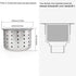 GZILA Kitchen Sink Drain Basket Only, 3-inch Basket For Kitchen Sink Strainer Replacement, Deep Cup with Handle, SUS 304 Stainless Steel
