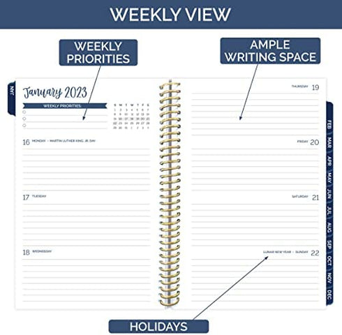 bloom daily planners 2023 Calendar Year Day Planner (January 2023 - December 2023) - 5.5” x 8.25” - Weekly/Monthly Agenda Organizer Book with Stickers & Bookmark - Be Kind