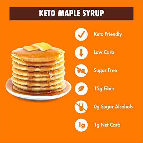 ChocZero's Maple Syrup. Sugar free, Low Carb, Sugar Alcohol free, Gluten Free, No preservatives, Non-GMO. Dessert and Breakfast Topping Syrup. 1 Bottle(12oz)