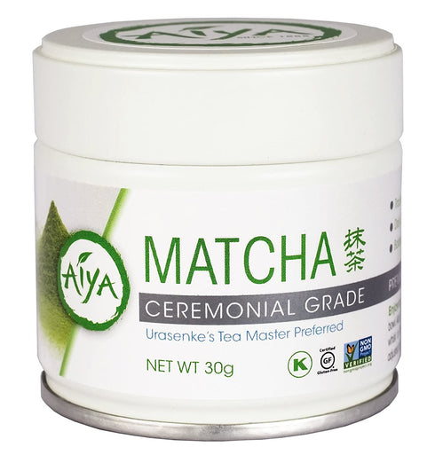 Aiya Authentic Japanese Origin Ceremonial Grade Matcha Green Tea Powder, 30g Tin (1.06 oz.)