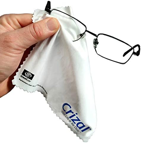 Crizal Lens Cleaning Cloth 4 Pack Wipes Micro Fiber Cleaning Cloth in Own Carry Case. for Crizal Anti Reflective Lenses|#1 Best Microfiber Cloth for Cleaning Crizal and All Anti Reflective Lenses|