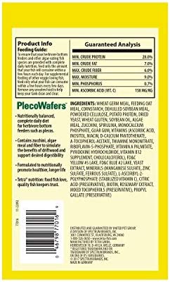 Tetra PlecoWafers 86 Grams, Nutritionally Balanced Fish Food For Algae Eaters