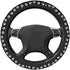 Dog Cat Paw Print Steering Wheel Cover for Women 14 15 inch Universal Cute Car Steering Wheel Accessories Paw Print Breathable Steering Wheel Protector