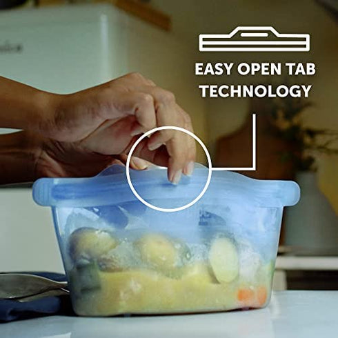 Ziploc Endurables Medium Pouch, 2 Cups, Reusable Silicone Bags and Food Storage Meal Prep Containers for Freezer, Oven, and Microwave, Dishwasher Safe, 2 Pack