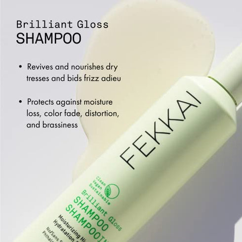 Fekkai Brilliant Gloss Shampoo - 2 oz - Revives & Nourishes Dry, Frizz-Prone Hair - Salon Grade, EWG Compliant, Vegan & Cruelty Free