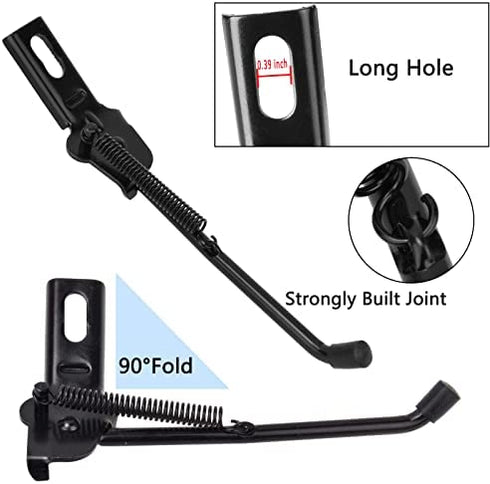 SEISSO Bike Kickstand for 18" Wheel Kids Bicycle Kick Stand Rear Mount for Premium Steel with Pad Kick Stand Rest for 18 inch Wheel Bike Replacement for Training Wheel