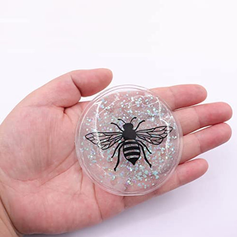 Reusable Gel Eye Pad, Cooling Eye Pads Reusable Small Ice Pack Under Eye Patches, Eye Hot Cold Treatment Pack for Redness, Pain Relief and Eye Relax (Bee)