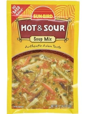 Sunbird Hot & Sour Soup Mix Packets - Asian Soup Recipe - 1.34 Ounce Each Packet (Pack of 4)