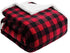 BEAUTEX Sherpa Fleece Throw Blanket, Super Soft Warm Buffalo Plaid Plush Blankets and Throws, Lightweight Cozy Fuzzy Blanket for Couch Sofa Bed (Red, Throw 50" x 60" )