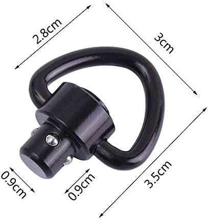 Aoderda QD Sling Swivel Mount, Tactial Qd Quick Detach/Release 1" Loop Heavy Duty Push Button Swivels,4 Pack