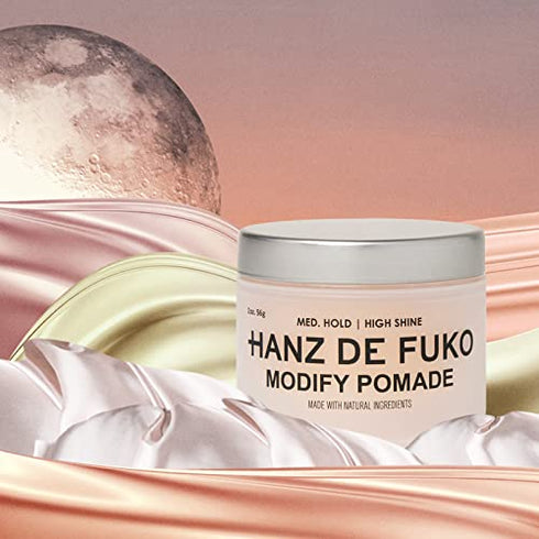 Hanz de Fuko Modify – Premium Men’s Hair Styling Pomade – Medium Hold, High Shine – Certified Organic Ingredients, 2 oz.