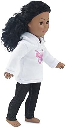 Emily Rose 18 Inch Doll Clothes Accessories Gift Set for Kids Girls | Hooded Sweatshirt Basics 18" Doll Outfit with Black Stretch Jeans | Gift Boxed! | Fits Most 18" Dolls