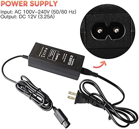 AC Power Supply for Gamecube, AC Power Adapter Cord and AV Cable for Nintendo Gamecube Console NGC