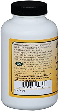 Healthy Origins Extra Virgin Olive Oil Softgels, 120 Count