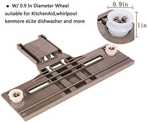 Dishwasher Top Rack Parts W10350376 & W10195840 & W10195839 for Kenmore Elite 665 Dishwasher, Whirlpool Dishwasher, wdt730pahz0, Replace W10350374, W10712394 (6 Packs)