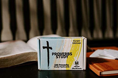 Agape Flashcards- Proverbs Study Flashcards: 100 of The Most Important Proverbs from The Bible | Pack of 100 Proverbs Study Flashcards | Perfect for Memorizing Proverbs Verses | Made in USA | English