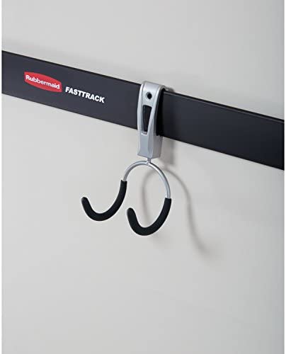 Rubbermaid FastTrack Compact Hook for Garage Organization, Soft Grip, Ideal For Cords, Ropes, Small Hoses, Camping Chairs
