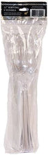 KingZak Plastic Serving Utensils, 12", Clear