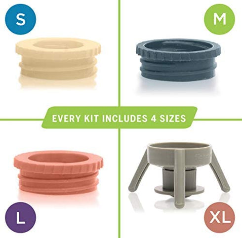 Flip-It! Bottle Emptying Kit - Flip Bottle Upside Down to Get Every Drop Out of Lotions, Shampoos and Kitchen Condiments (6 Pack, Pastel Color Edition)