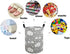 DUYIY Canvas Storage Basket with Handle Large Organizer Bins for Dirty Laundry Hamper Baby Toys Nursery Kids Clothes Gift Basket (love elephant)