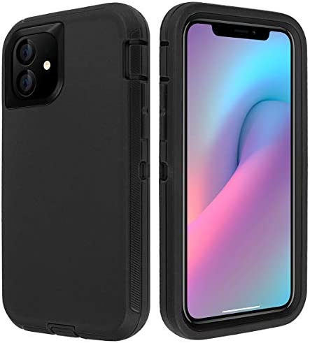AICase for iPhone 11 Case (6.1"), Drop Protection Full Body Rugged Heavy Duty Case, Shockproof/Drop/Dust Proof 3-Layer Protective Durable Cover for Apple iPhone 11 6.1-inch Black