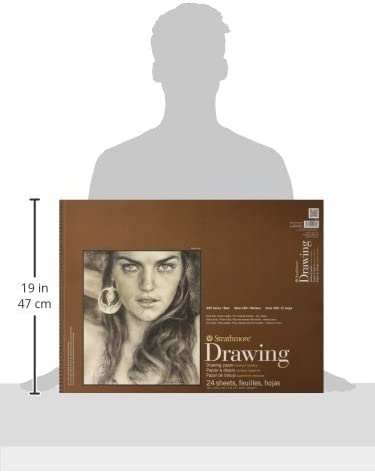 Strathmore 400-8 400 Series Drawing Pad, 18"x24", Ivory/Cream, 24 Sheets