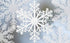 Large Snowflakes - Set of 6 White Glittered Snowflakes - Approximately 12" D -Two Assorted Designs Snowflake Decorations - Snowflake Window Décor - Winter Decorations
