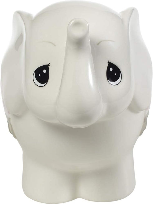 Precious Moments Baby Ceramic Figurine Elephant Money Bank, One Size, Pink