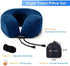SAIREIDER Travel Pillow 100% Memory Foam Airplanes Neck Pillows -Prevent The Heads from Falling Forward Travel Neck Pillows with Sleep Mask and Earplugs (Navy Blue)
