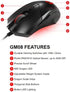 MSI Clutch GM08 Gaming Mouse, 4200 DPI, Optical Sensor, 3 Adjustable Weights, Red LED Lighting, Symmetrical Design