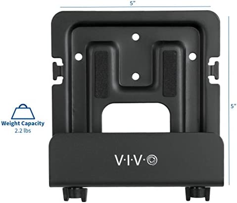 VIVO Black Adjustable Streaming Media Player, Wall Mounting Bracket Designed for Nintendo Switch, Apple TV, Roku, Fire TV, Hardware Included, MOUNT-ALL02