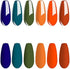 Vishine Gel Polish 6 Colours Soak Off UV LED Nail Art Manicure DIY Salon Gift Set Starter Kit Fall Color Orange Olive Green Colour Series 8ML