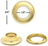 Ram-Pro 1/2" Brass Grommets Eyelets with Washers Kit, Solid Metal Antique Style Eyelet Repair Replacement Pack, Sets of 25
