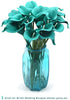 Mini 15" Artificial Calla Lily 10 Stem Bridal Bouquets Artificial Latex Real Touch Flowers for Home Party Decor (Teal Blue)