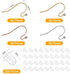 220 Pieces French Earring Hooks Ear Wire Ball Dots in Silver with 220 Pieces Clear Earring Backs Kit for Jewelry Making Bag Gift (Gold,Sliver,Rose Gold,Bronze)