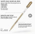dainayw 3 Colors Gel Pen Set - White, Gold and Silver 0.8 mm Nibs Gel Ink Pens, Archival Ink Rollerball Pens for Black Paper Drawing, Sketching, Illustration Design and Adult Coloring Book, Pack of 8