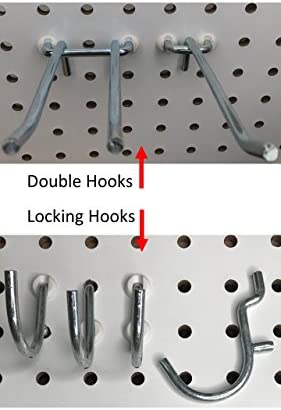 Pegitz Pegboard Peg Locks 50PCS (1/4 inch, White)