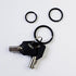 Flat Key Rings Key Chain Metal Split Ring 36pcs (Round 3/4 Inch, 1 Inch and 1.25 Inch Diameter), for Home Car Keys Organization, Lead Free Electroplated Black